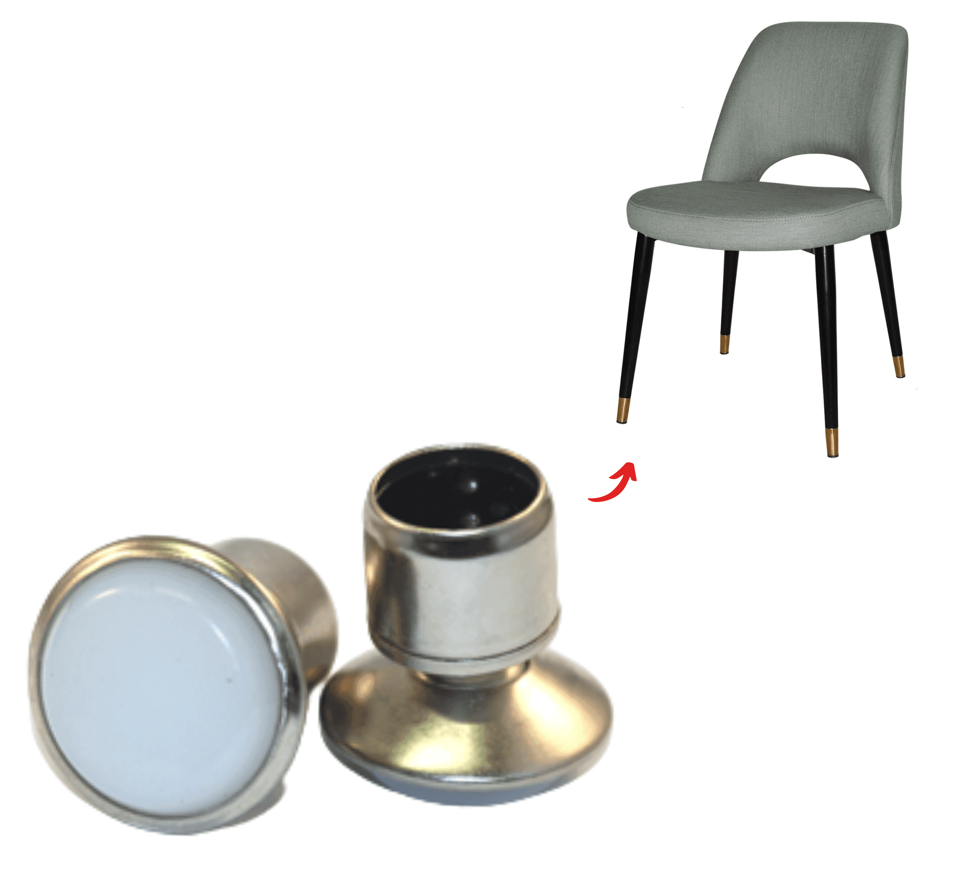 16mm Nickel Plated Swivel Chair Tip Chair Tips Australia