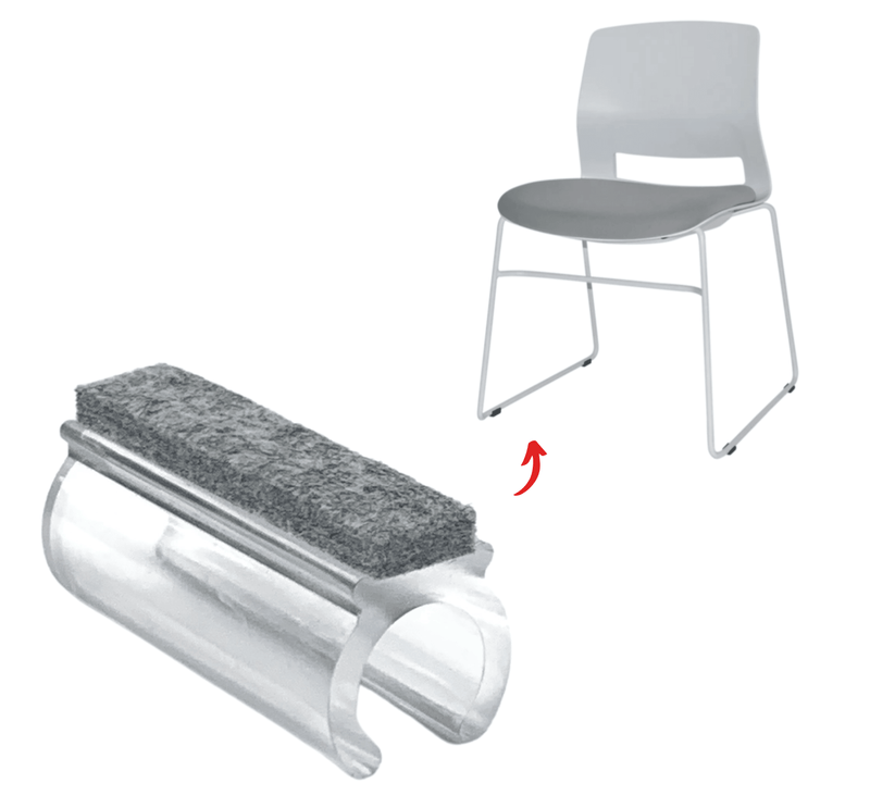 Sled Base Compacted Felt Protectors - Chair & Table Tips