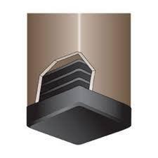 Square Black Flat Internal Chair Tip - Chair & Table Tips