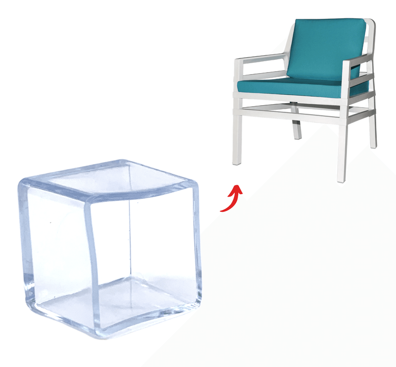 Square Hybrid Silicone Chair Tip - Chair & Table Tips