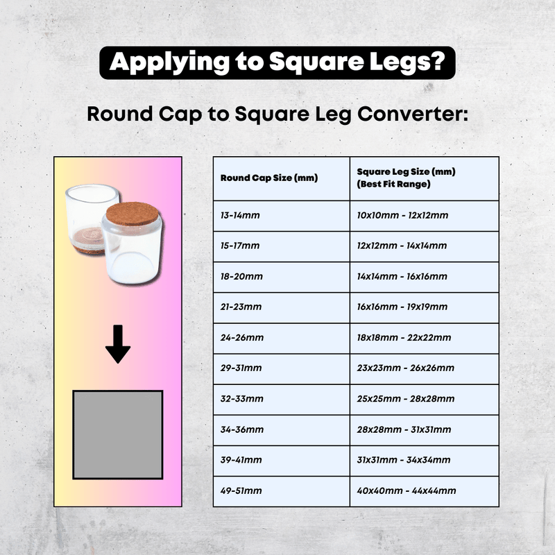 Round Felt Silicone Chair Leg Protectors | Extra-Durable Floor Protectors - Chair Tips Australia
