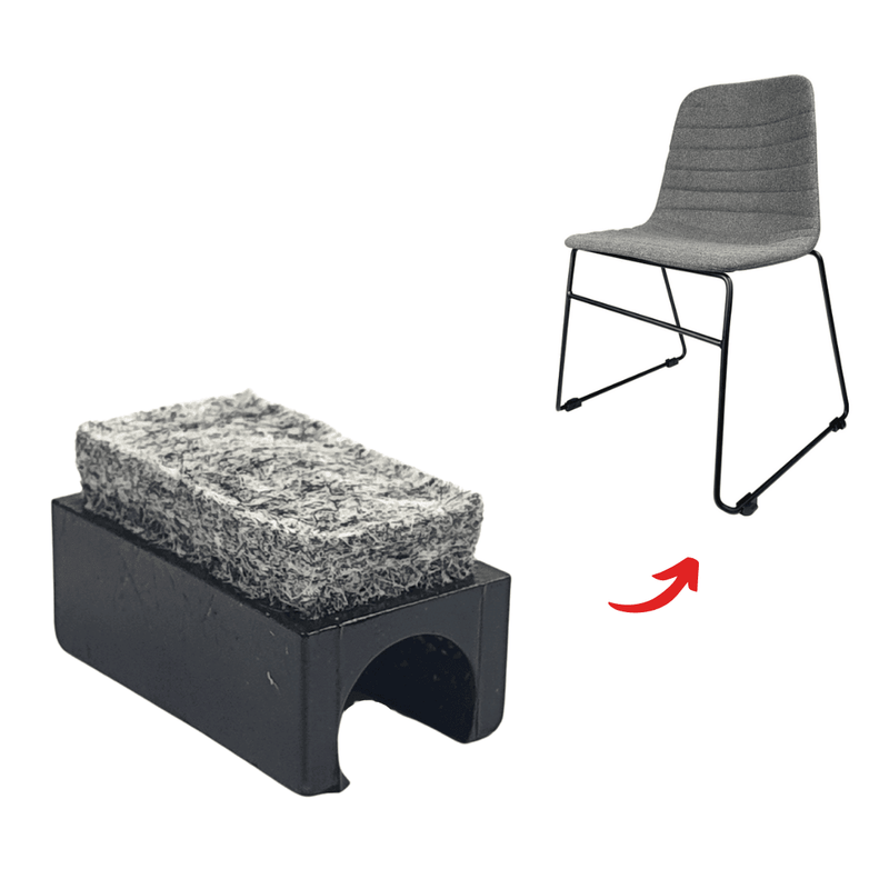 11-13mm Compact Bonded Felt Sled Tip - VAR23BFCT - Chair & Table Tips