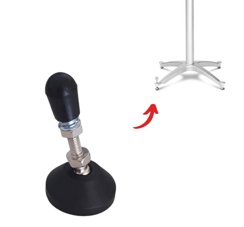 8mm Self Leveling Table Foot - TS02XL - Chair & Table Tips