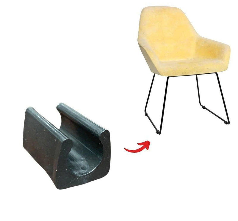 Black Sled Clip On Chair Tip - VAR20BCT - Chair & Table Tips