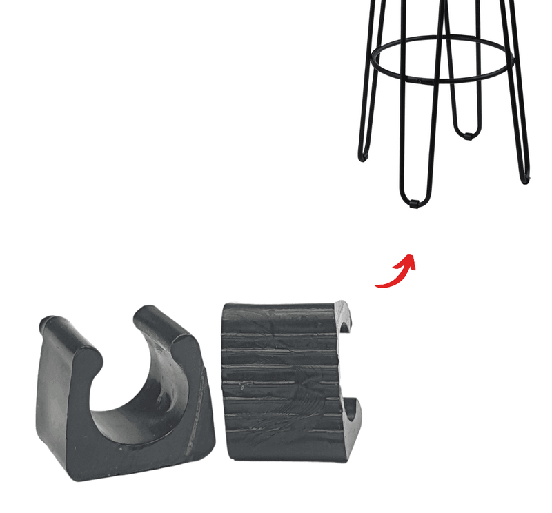 Black Sled / Tubular Chair Hairpin Tip - VAR.5BCT - Chair & Table Tips