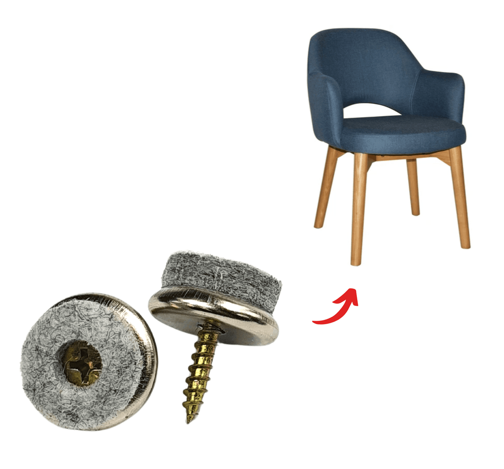 Felt Screw In Chair Tip Glides Chair TIps Australia