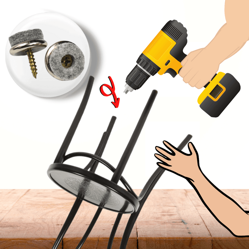 Felt Screw In Chair Tip Glides Chair TIps Australia