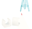 White Hair-Pin Sled / Tubular Clip On Chair Tip - VAR.5WCT - Chair & Table Tips